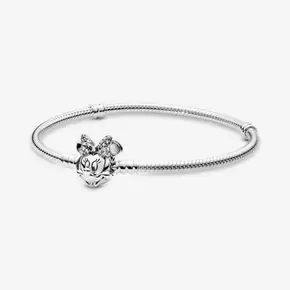 Aanbieding van Disney Pandora Moments Pavé Minnie Mouse Snake Chain Cliparmband voor 99€ bij Pandora