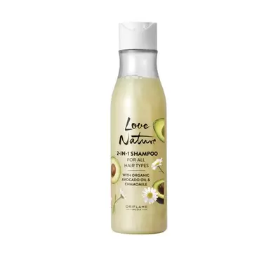 Aanbieding van 2-in-1 Shampoo For All Hair Types with Organic Avocado Oil & Chamomile voor 5,49€ bij Oriflame