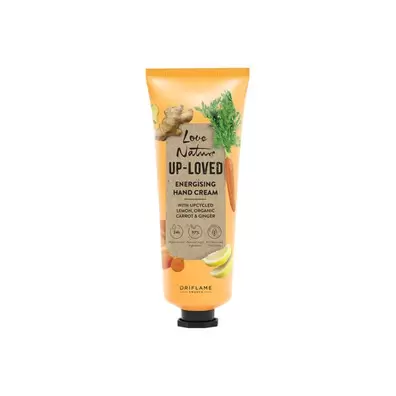 Aanbieding van Up-Loved Energising Hand Cream with Upcycled Lemon, Organic Carrot & Ginger voor 4,49€ bij Oriflame