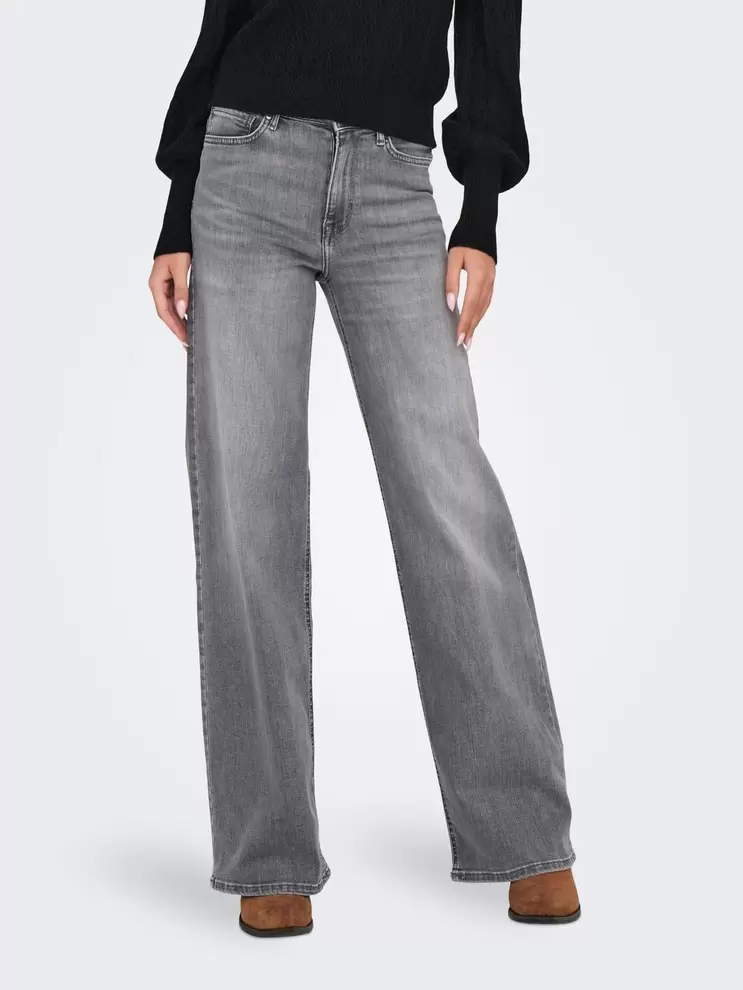 Aanbieding van ONLMADISON High waist Wide leg fit Jeans voor 49,99€ bij Only