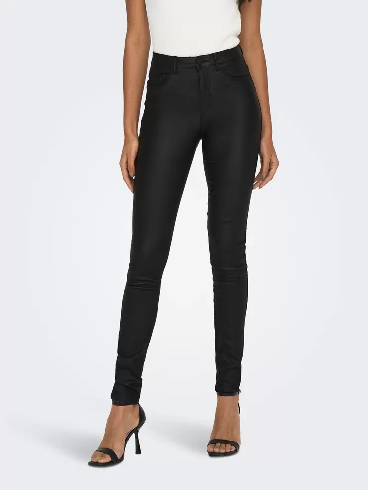 Aanbieding van ONLROYAL High waist Skinny fit Imitatieleren broek voor 39,99€ bij Only