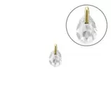 Aanbieding van MY iMenso GOLD Creoli Pera pendant "Brillante crystal" "Crystal" (14k gold) 9mm voor 79€ bij MY iMenso