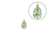 Aanbieding van MY iMenso GOLD Creoli Pera pendant "Brillante crystal" "Peridot" (14k gold) 9mm voor 79€ bij MY iMenso