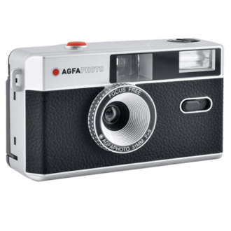 Aanbieding van AGFA Analoge camera met flits Zwart voor 33,99€ bij Media Markt