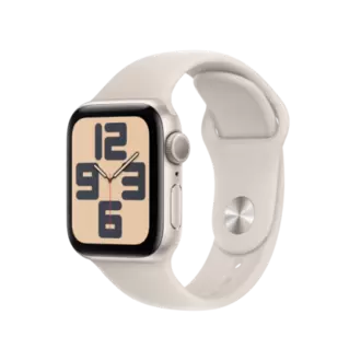 Aanbieding van APPLE Watch SE GPS 40 mm Sterrenlicht Aluminium Case/Sterrenlicht Sport Band - S/M voor 249,24€ bij Media Markt