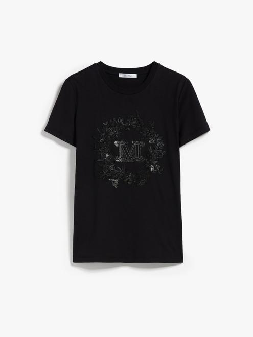 Aanbieding van Cotton T-shirt with embroidered pocket voor 219€ bij MaxMara