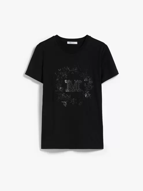 Aanbieding van Cotton T-shirt with embroidered pocket voor 219€ bij MaxMara