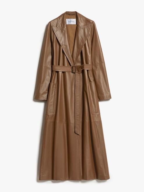 Aanbieding van Nappa leather wrap trench coat voor 4379€ bij MaxMara