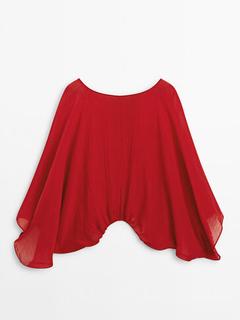 Aanbieding van Wijde blouse met gekreukt effect - Limited Edition voor 99,95€ bij Massimo Dutti
