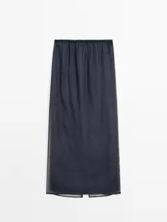 Aanbieding van Organza halflange rok van 100% moerbeizijde voor 99,95€ bij Massimo Dutti