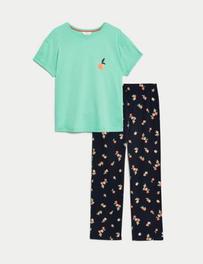 Aanbieding van Pyjamaset van puur katoen met print voor 19€ bij Marks & Spencer