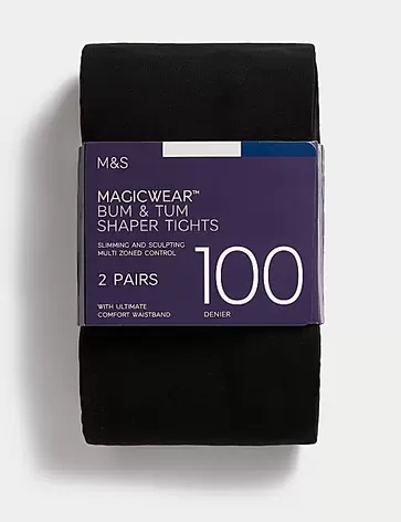 Aanbieding van Set van 2 niet-doorschijnende Magicwear™-panty's, 100 denier voor 21€ bij Marks & Spencer